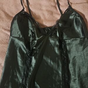 Elegant Black Satin Nightgown